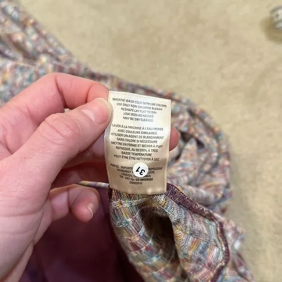 Vanessa Virginia Anthropologie NWT Asymmetric Midi Lined Spring Skirt Women XS - Picture 9 of 9